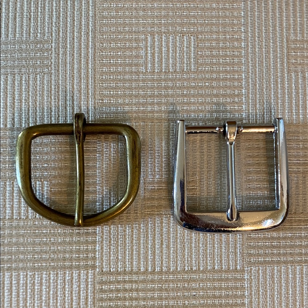 Set of Brass and Silver Belt Buckles (3)